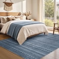 thumbnail image 4 of VUNATE 9'x12' Area Rugs for Living Room Washable Rugs Boho Moroccan Area Rug Soft Neutral Geometric Bohemian Carpet Distressed Indoor Rug for Bedroom Dining Room Office Foldable Nonslip Rug Navy, 4 of 7