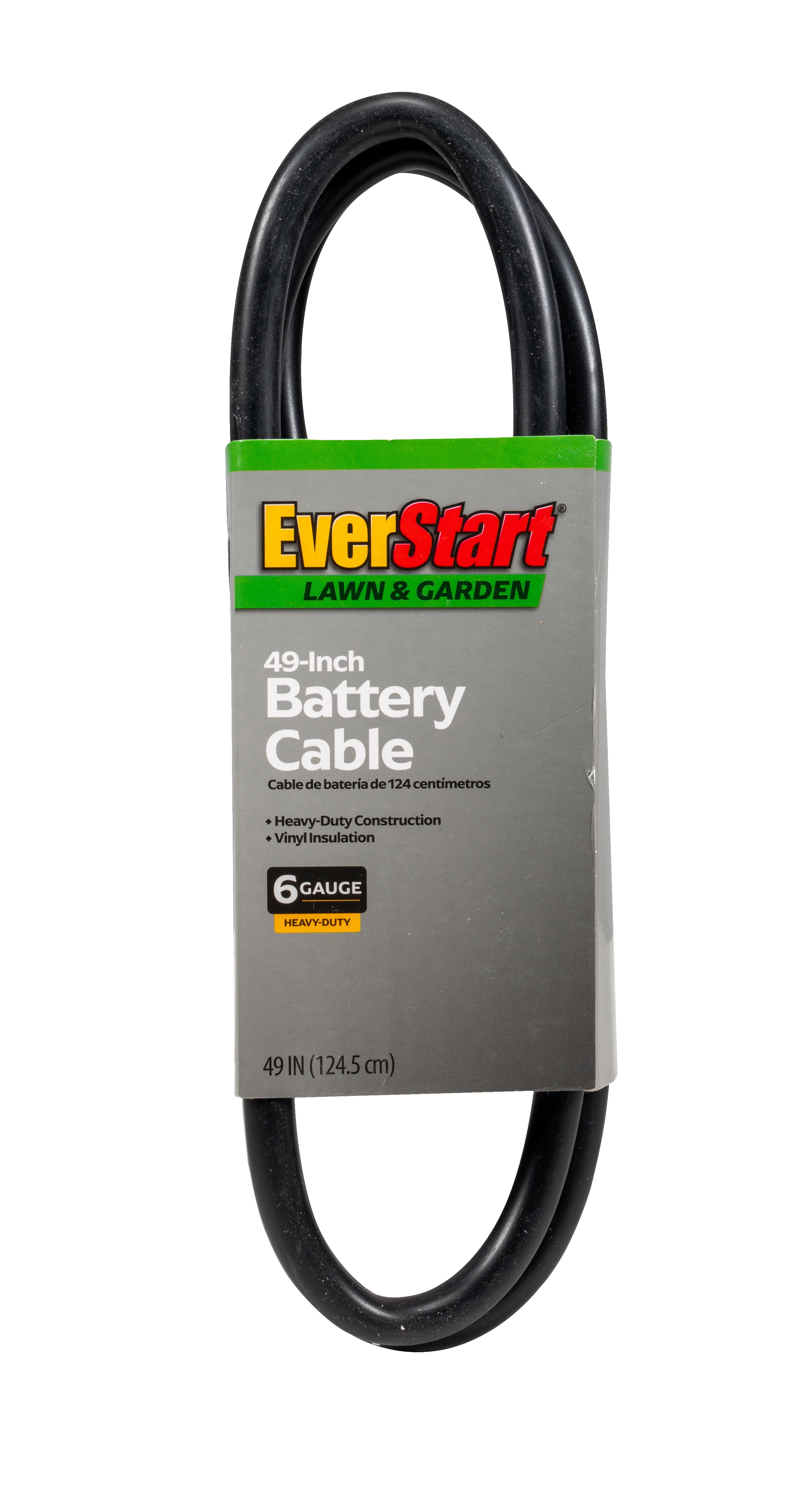 (4 pack) Everstart LG49-6-77 6-Gauge 49" Black Lawn and Garden Battery Cable