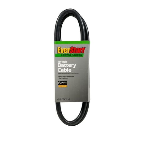 Everstart LG49-6-77 6-Gauge 49" Black Lawn and Garden Battery Cable