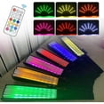 thumbnail image 3 of Large Rave Fan, Led Light Up Hand Fan, Handheld Folding Fan with Remote Control, Cool Multifunction Glowing Stage Performance Props Fans for Party Birthday Wedding (White), 3 of 8