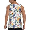 thumbnail image 3 of Fotbe Lilies Flowers Pattern Men's Quick Dry Workout Tank Top Gym Muscle Tee Fitness Bodybuilding Sleeveless T Shirt Breathable Workout Shirt-Medium, 3 of 9