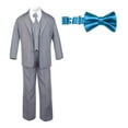 thumbnail image 2 of 6pc Baby Toddler Boy Teen Formal Party Suit w/ Satin Bow tie Medium Gray Sm-20, 2 of 4