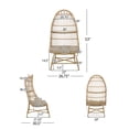 thumbnail image 4 of Shelton Wicker Outdoor Basket Chair with Cushion, Beige and Light Brown, 4 of 9
