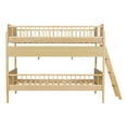 thumbnail image 5 of Euroco Wood Twin Size Bunk Bed with Storage Shelves, Natural, 5 of 13