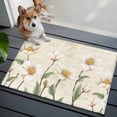 thumbnail image 3 of White Floral Entryway Rug 2'x3'&nbsp; Non Slip Front Door Mats, Spring Country Vintage Flower Leaf Plant Entrance Rugs Indoor Outdoor Carpet, Washable Floor Mats Small Area Rug for Bedroom Kitchen, 3 of 8