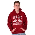 thumbnail image 3 of This Guy Just Graduated Thumbs Up Hoodie Hooded Sweatshirt Men Brisco Brands 2X, 3 of 6