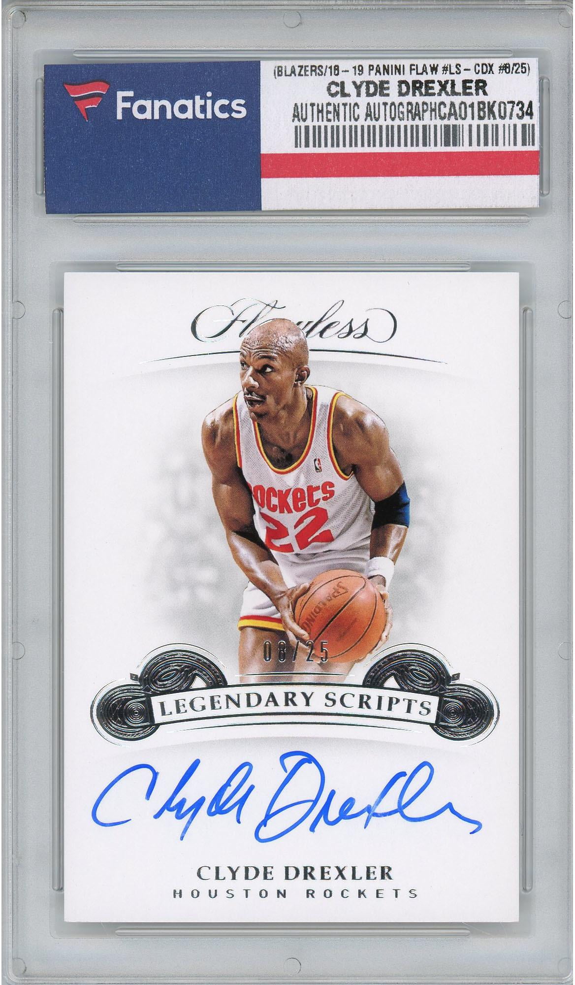 clyde drexler autograph
