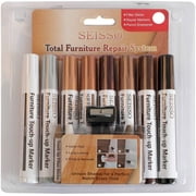 Wood Marker Furniture Polish Repair Kit Touch up Markers Sticks Wax Rods Pens 0.4 oz DEWEL 17 Piece
