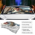 thumbnail image 5 of KAKALAD Funny Dog Driving a Car Universal Windshield Car Sun Shades Accordion Folding Auto Aluminum Sunshade 51"x 27.5", 5 of 9