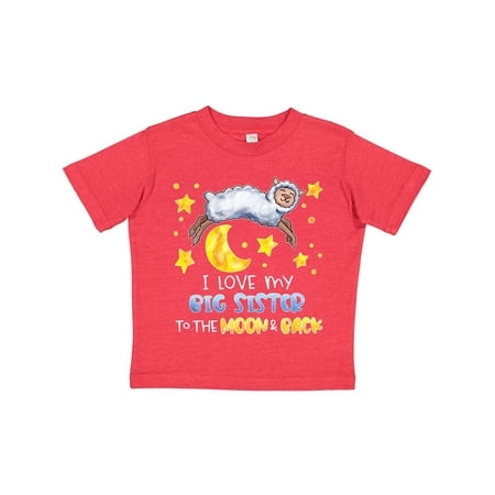 

Inktastic I Love My Big Sister to the Moon and Back Cute Sheep Gift Toddler Boy or Toddler Girl T-Shirt