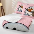 thumbnail image 4 of Manfei Cartoon Cute Ghost Quilt King,Happy Halloween Themed King Coverlet Set,3-Piece,1 Bedspread and 2 Pillowcases, 4 of 7