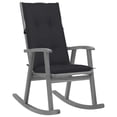 thumbnail image 2 of vidaXL Rocking Chair with Cushions Gray Solid Acacia Wood, 2 of 40