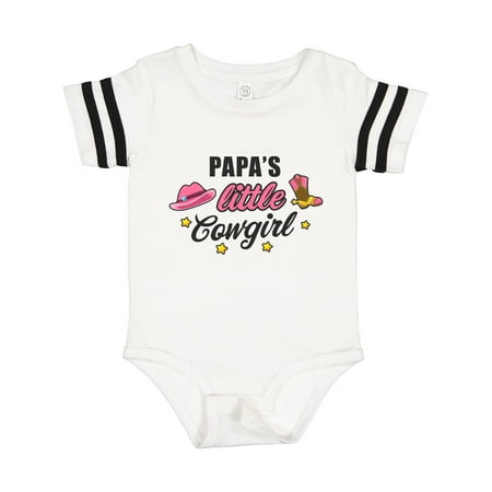 

Inktastic Papas Little Cowgirl with Cowgirl Hat and Boots Gift Baby Girl Bodysuit