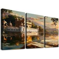 Ullo0ord Posters Harmandir Sahib Golden Temple Amritsar Sikh Wall Art Canvas Canvas Painting Canvas Painting Posters And Prints Wall Art Pictures for Living Room Bedroom Decor