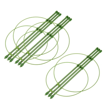 Uxcell 11.8'' Climbing Trellis Plant Support Cage Plastic Green 3pcs