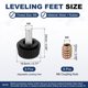 thumbnail image 2 of Uxcell 8 Pcs M6 Hilo Ajustable Niveladores de Muebles, 0.94 x 0.77" Pies Niveladores con Tuerca de Acoplamiento Antideslizante, 2 of 6