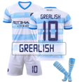 thumbnail image 1 of 2021-2022 Campeón de Europa Liga Manchester City Conjunto de camiseta de fútbol Camiseta No. 10 Grealish Camiseta de fútbol para adultos-2XL- BmatwkZeng Bmatwk Jersey, 1 of 3