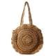 thumbnail image 1 of Bolsos de paja para mujer, bolsos de paja redondos tejidos a mano, bolsos de mano grandes para playa de verano, bolso de hombro con asa tejida, 1 of 6