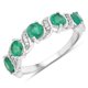 thumbnail image 1 of 1.21 Carat Genuine Zambian Emerald and White Diamond 14K White Gold Ring QJ Model, 1 of 2