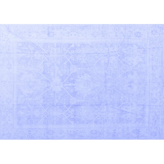 Ahgly Company Indoor Rectangle Abstract Blue Modern Area Rugs, 2' x 5'