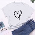 thumbnail image 2 of Camisetas de Manga Corta para las Mujeres Casual Día de Pascua Impresión Cuello de Tripulación Suelta Camiseta, Poliéster Spandex, 2 of 7