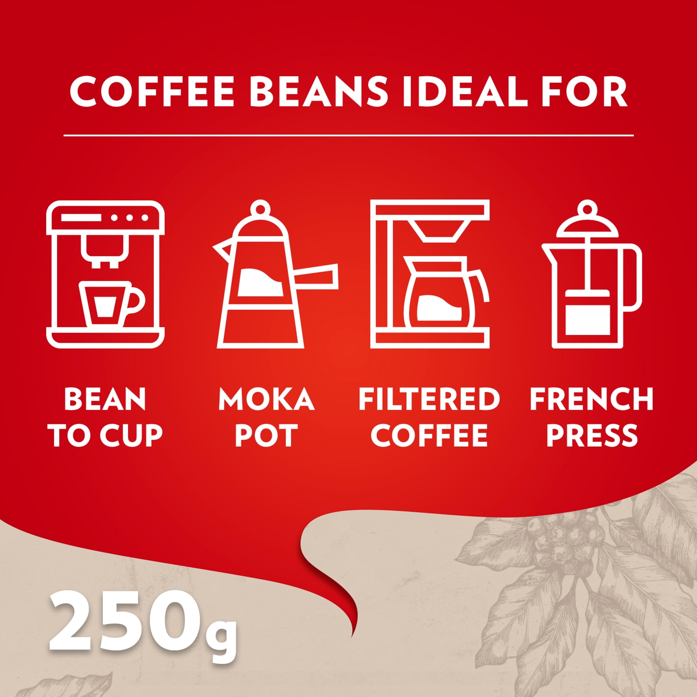 Lavazza Qualita Rossa Coffee Beans 250G Imported from Britain
