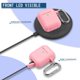 thumbnail image 4 of Funda para AirPods con llavero, protección completa de silicona, accesorios para AirPods, funda de piel para mujeres y niñas con estuche de carga inalámbrica Apple AirPods, LED frontal visible, 4 of 7