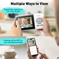 thumbnail image 6 of Simyke WiFi Video Baby Monitor, 2.8" LCD & App Viewing, 2-Way Audio, Night Vision, VOX, 5 Lullabies, Supports 4 Cameras, 1200ft Range, Home Use, 6 of 14