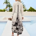thumbnail image 2 of la Vie en Rose vintage Long Sleeved Shirt Dress party dress women elegant luxury Women's clothing, 2 of 6