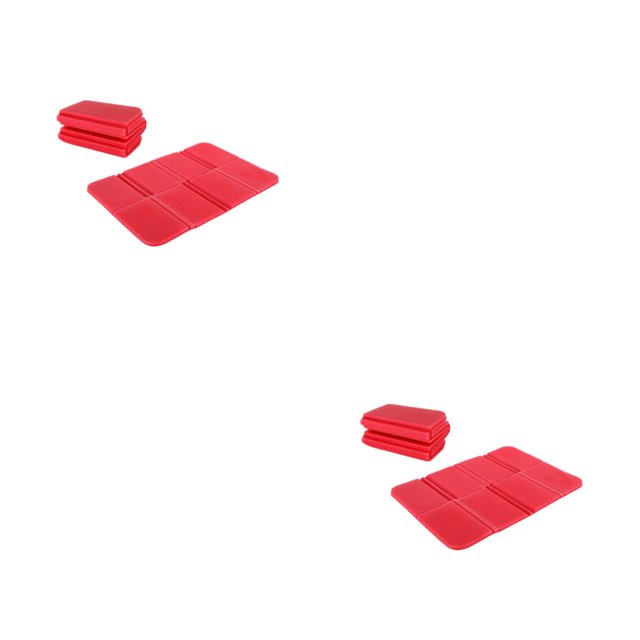 Justharion Sitting Mat Foldable Camping Picnic Barbecue Seat Garden Cushion Chair Ground Compact Outside Seating Pad Accessory Red 2Set
