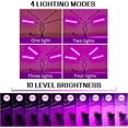 thumbnail image 2 of Lámpara de cultivo de 360° para plantas, luz de cultivo interior, 10 niveles de brillo, luz LED de espectro completo para jardinería, control remoto por radiofrecuencia y temporizador (1 unidad), 2 of 5