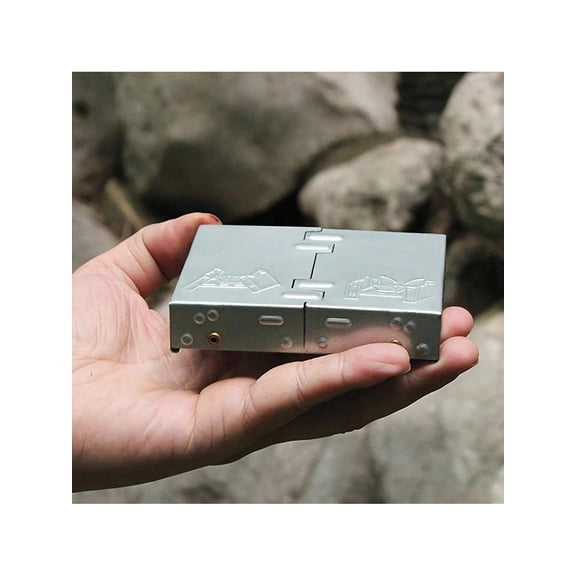 1pc Ultra Lightweight Mini Folding Pocket Stove Portable Wood Burning Stove for Outdoor Camping Wilderness Survival Cooking