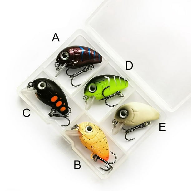 Qionma 5pcs Mini Crankbait Fishing Lures 3cm 2.05g Artificial Wobblers Hard  Bait 