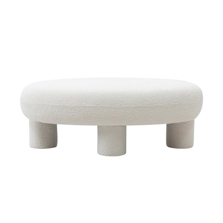 Modrest Gaynes - Modern Off-White Fabric Bench