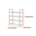 thumbnail image 3 of AYktou 17×7×20 Inch 4-Tier Shoe Racks, Metal Shelves Storage Organizer, Thickened Steel Pipe Saving Space Shoe Rack Modern Style Shoe Racks for Bedroom Closet Entrance Closet Room, Pink, 3 of 5