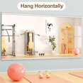thumbnail image 3 of Hasipu 71"x36" Home Gym Mirror (1 PCS) - Large Full Length Wall Mirrors for Yoga, Fitness & Dance Studio, 0.16" Tempered Glass Frameless Mirror for Garage - UL Listed, 3 of 8