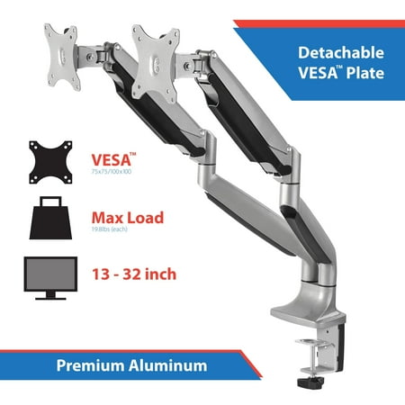 UPC: 0662774040875 | SIIG Dual Desk Mount for Flat Panel Display 32  Screen Support