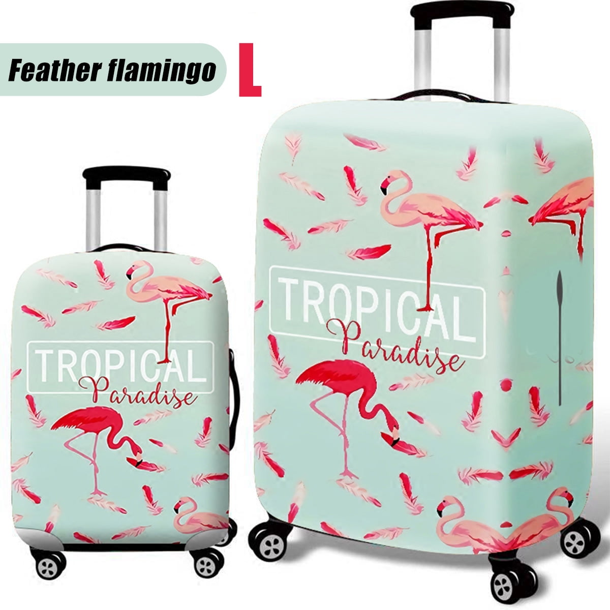 1832inch Feather flamingo Luggage Suitcase Cover Protective Bag
