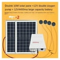 thumbnail image 2 of Solar Aeration Water Pump Ultra-quiet Lithium Battery Charging Hydroponic Plants Fish Farming Oxygen Fish Tank Air Pump Aquarium ,Multi-Install Methods, 2 of 6