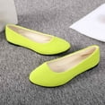thumbnail image 2 of PARTGRE Women's Round Toe Ballet Flats, Navy Blue Flats, Comfortable Faux Leather Insole Low Heels Dress Shoes For Ladies Yellow, 2 of 4