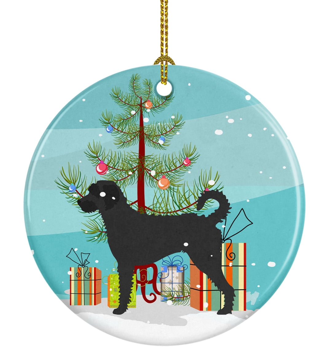 labradoodle christmas ornament