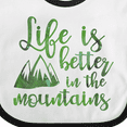 thumbnail image 4 of Inktastic Life's Better Mountains Girls Baby Bib, 4 of 4