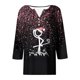 thumbnail image 5 of Fiudx Ofertas de La Semana Camiseta Holgada de Manga 3/4 con Cuello En V y Estampado Navideño Informal a La Moda para Mujer, 5 of 5