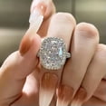 thumbnail image 2 of K-KED Elegant Women 925 Silver Plated Wedding Ring Cubic Zircon Delicate Jewelry Sz 6-10-6, 2 of 4