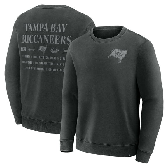 Men's Fanatics Black Tampa Bay Buccaneers Deep Route Pullover Sweatshirt