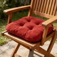 thumbnail image 2 of Chair Cushions for Dining Chairs, Non-Slip Kitchen Seat Cushions 17" x 16", Outdoor Indoor Seat Pads, Red, 2 of 6