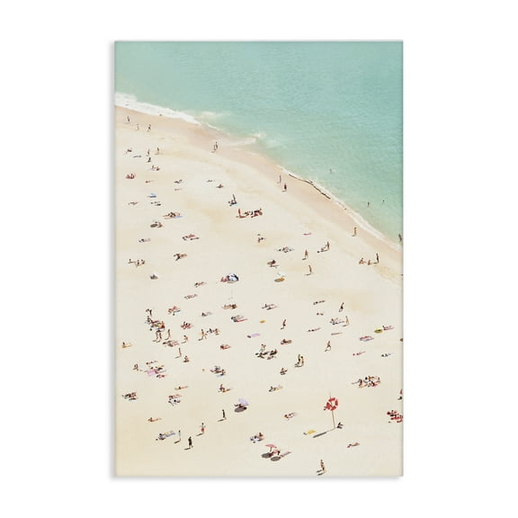 Stupell Industries Summer Beachgoer Crowd Nautical & Beach Photography Wrapped Canvas Art Print Wall Art, 16 x 24