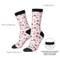 thumbnail image 4 of Yiaed Valentine's Day Print Great elasticity Crew Socks Sports socks for Men and Women, 4 of 6