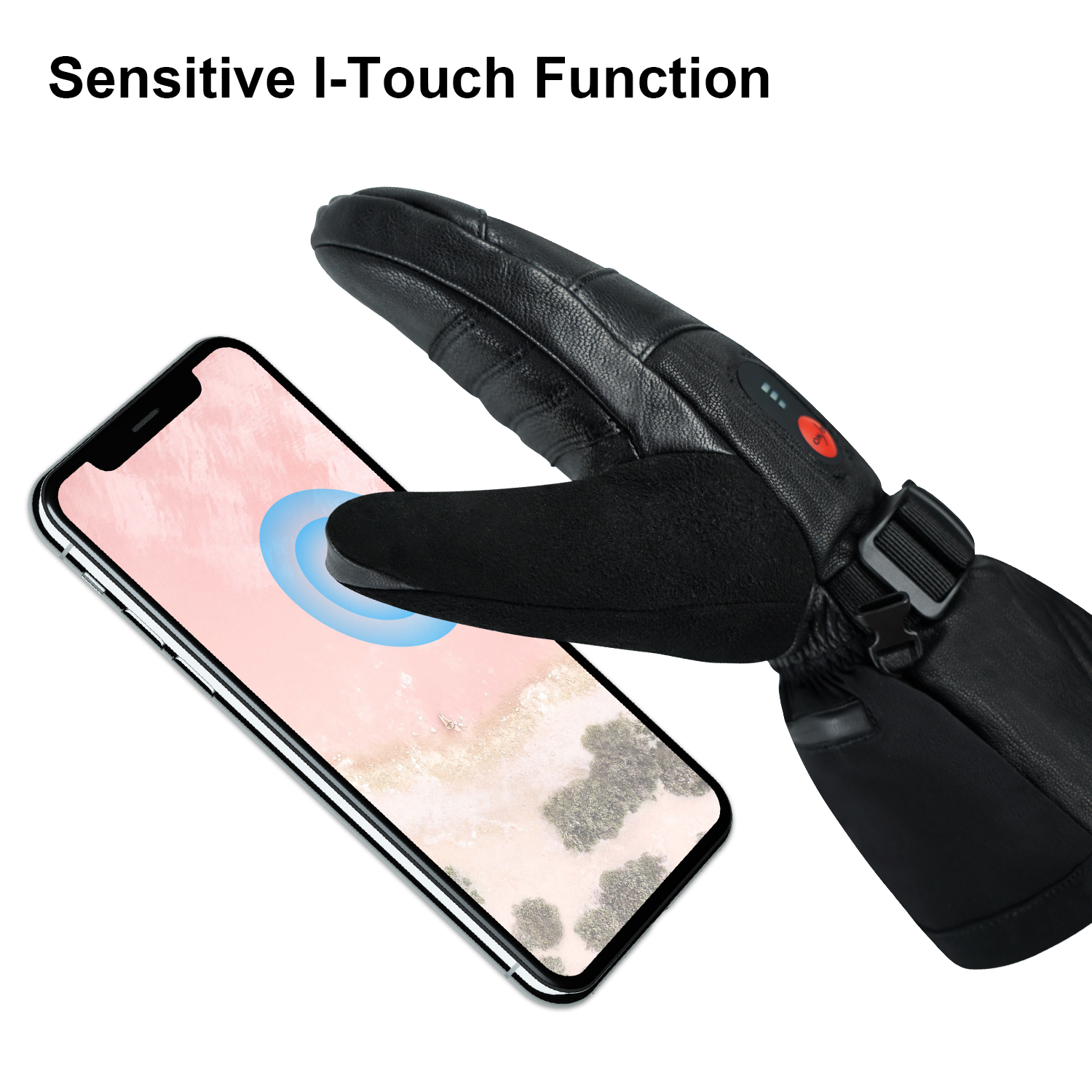 SNOW DEER All Finger Mittens Heated Gloves Touch Phone Waterproof Windproof Battery Electric Heated Skiing Gloves Men Women Thermal