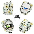 thumbnail image 5 of FORMRS Mini Backpack Purse for Women Quilted Travel Daypack Casual Shoulder Bag, White Flower, 5 of 7